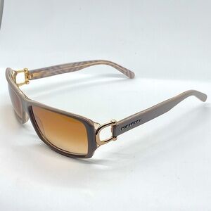 Burberry Taupe Brown / Grey & Plaid Tartan Design Sunglasses B4008